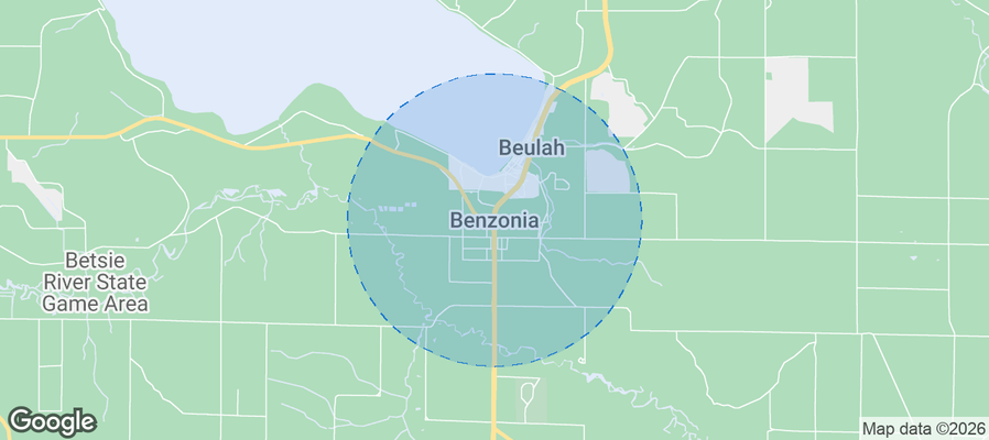 Benzonia Airbnb map